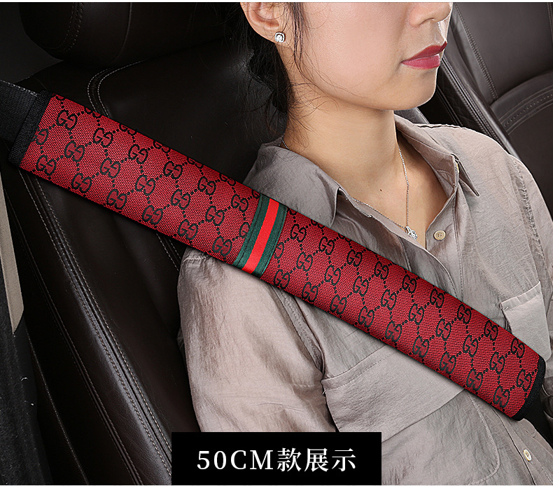 Car seat belt shoulder pad four seasons universal linen extended super long anti-wear clothing large truck safety belt protective cover