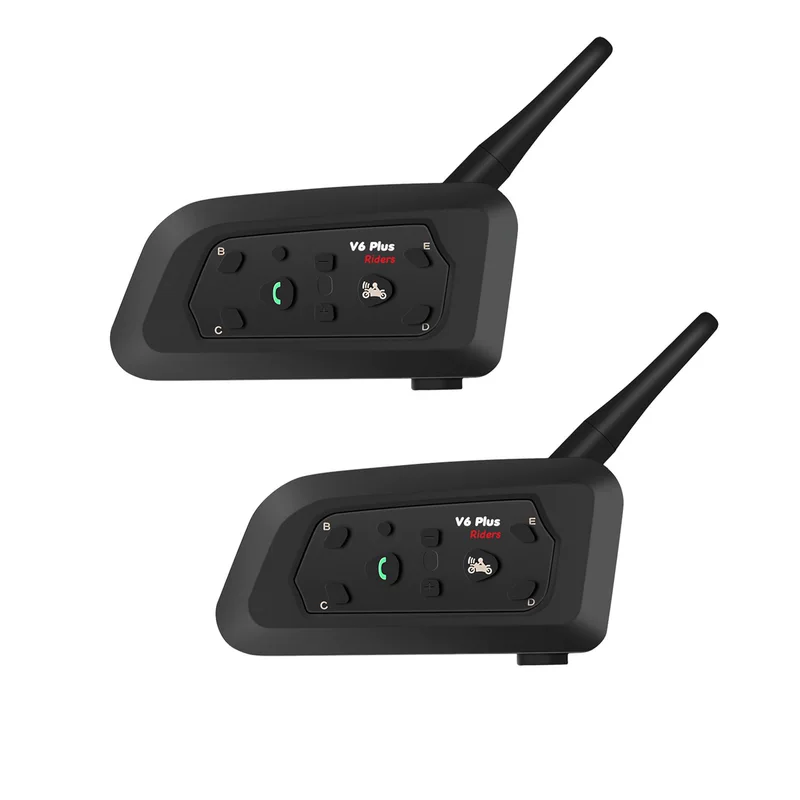 V6 Plus motorcycle helmet intercom machine full -duplex Bluetooth riding real -time intercom dual -pack foreign trade thermal sales