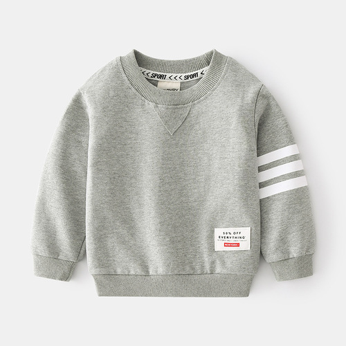 Boys Casual Tops  Spring and Autumn Children's Clothing Baby Sweater Striped Pullover Children's Sweatshirt One Piece Dropshipping