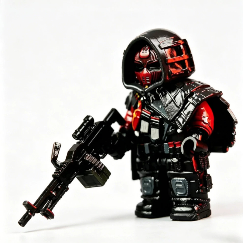 Cross-Border Delta Force Action Figure Model, Said Mask, Detachable and Assembleable Building Block Figure, Assembly Toy