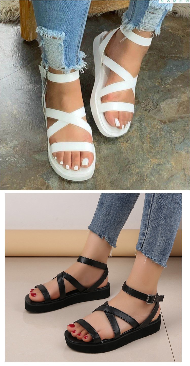 casual thick-soled buckle sandals Nihaostyles wholesale clothing vendor NSYBJ71269