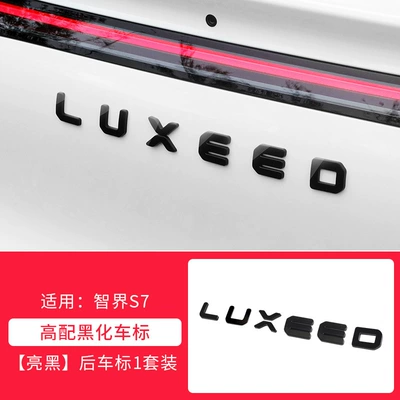 Zhijie S7/R7 car logo blackened Car logo - intelligent-s7-high-end-letter-mark-rear-mark