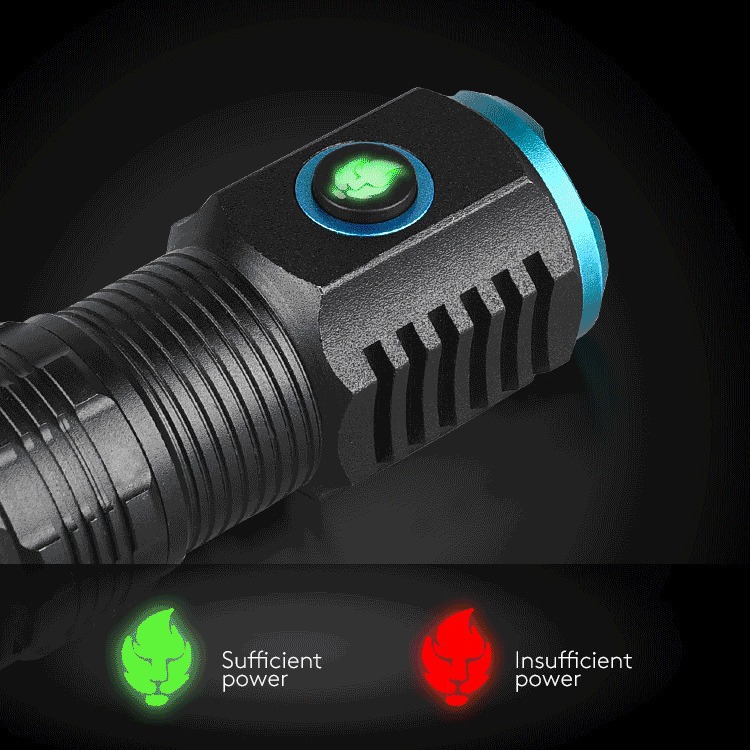 Transfronterizo mini luz de bolsillo brillante viaje nocturno al aire libre recargable 18650 batería de litio 3 ojos pequeña linterna