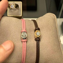 皮革绳手绳手链自由灵动的锆石手绳女士新款高级小众手镯