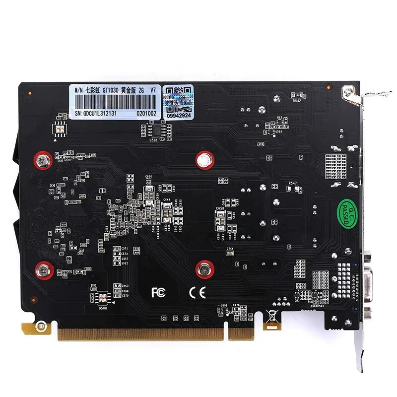 Цветной GT1030 Gold Edition 2GD4 V7 настольный компьютер офисная независимая графическая карта подходит для входного уровня