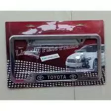 New stainless steel car license plate frame, US standard license plate holder, diamond foreign trade license plate frame (License plate holder/license plate holder)