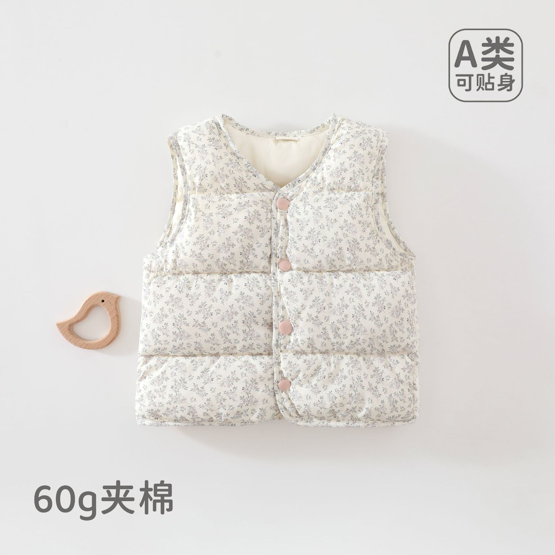 Autumn and winter baby vest, thickened baby vest top, infant autumn coat, sleeveless jacket, Class A baby vest