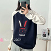 sweater Half a 2022 Autumn and winter new pattern Japan and South Korea leisure time Easy Socket Color matching knitting jacket wholesale