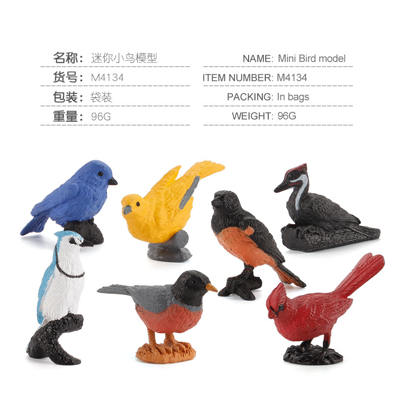 Simulación amazónica de pájaros hummingbirds, colibríes, pájaros, aves, animales, modelos de escritorio, juguetes decorativos estáticos