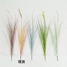 仿真狗尾巴草蒲草毛毛草塑料装扮花束北欧家居装饰草堆草团草丛