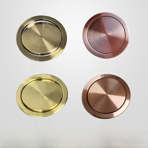 Hotel stainless steel embedded cover trash can lid household kitchen swing lid flip lid bathroom sink counter commercial cover