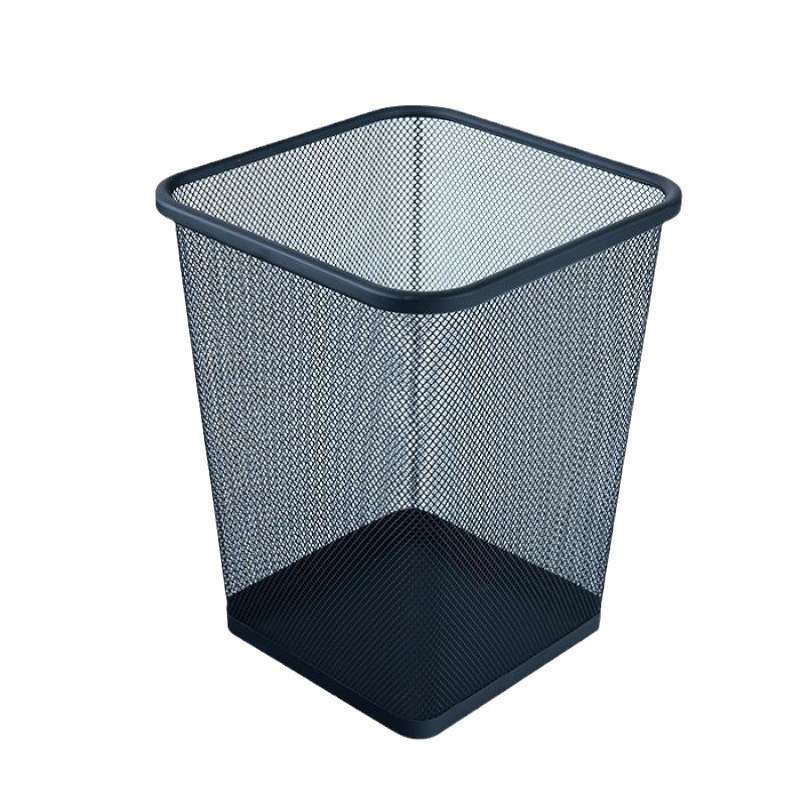 Papelera de Malla Metálica Cuadrada, Cocina, Oficina, Hogar, Estilo INS, Abierta