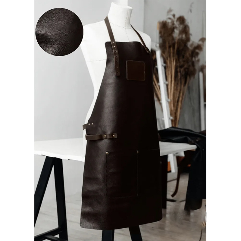 Transfronterizo Amazon PU delantal impermeable de piel café barbería ropa de trabajo delantal de cocina casero logo personalizado