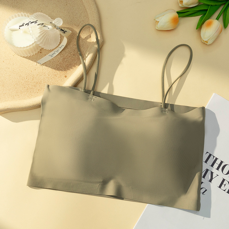 Hielo sin marcas de limpieza de pecho con un cinturón de pecho anti-fuerte chaleco ropa interior de mujer un bra de belleza con almohadilla de pecho