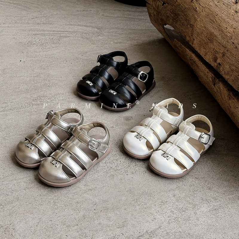 Детские римские сандалии Летние новые женские детские мягкие подошвы минималистские атмосферные пляжные туфли