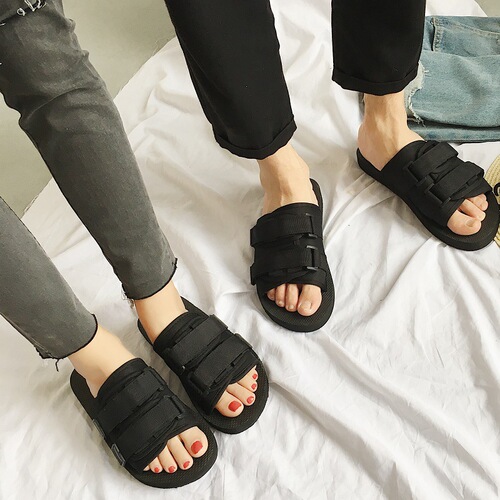 Summer New Couple Slippers Outdoor Anti-Slip Vietnam Beach Shoes Fashion Outdoor Wear Flat Slip-On for Women and Men