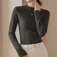 半高领打底内搭衫高级感春秋冬季女士莫代尔长袖打底衫不起球上衣