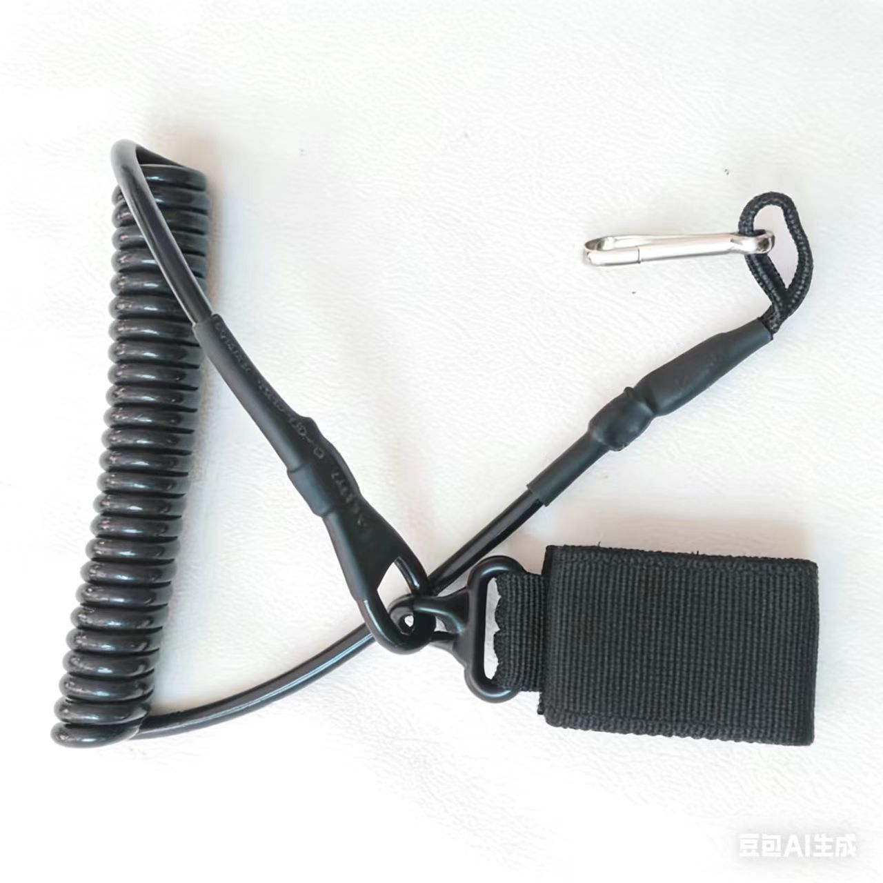 Tactical cintura cadena cintura sello pistola correa de plástico primavera pistola cuerda cinturón táctico al aire libre multifuncional mosquetón clave