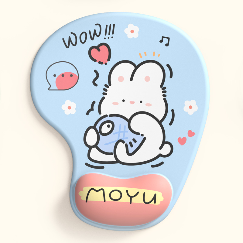 Alfombrilla de ratón almohadilla de muñeca de silicona tamaño pequeño lindo niños y niñas computadora de dibujos animados de Oficina Juego de mesa pad soporte de muñeca