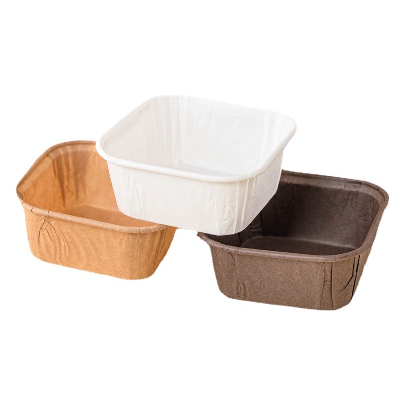 Cupcake, taza de papel, rizado, taza de muffin, resistente a la cocción, resistente a altas temperaturas, rollo doméstico, caja de embalaje de molde de bandeja de papel cuadrada