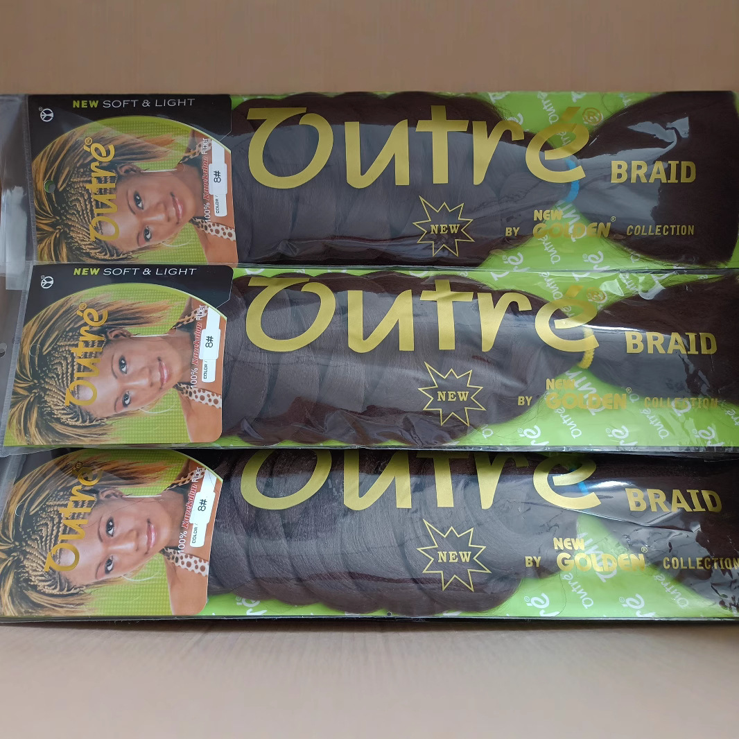 165g Fibra química Jacques Trenza grande Jumbo Outre Braid Hair Peluca Trenza sucia africana Trenza torcida