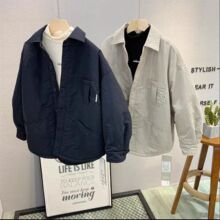 男童时尚设计感夹棉加厚外套2025秋冬新款中大童简约衬衫洋气上衣