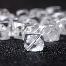 DIY水晶饰品配件材料7A天然白水晶方糖净体不规则水晶方块散珠