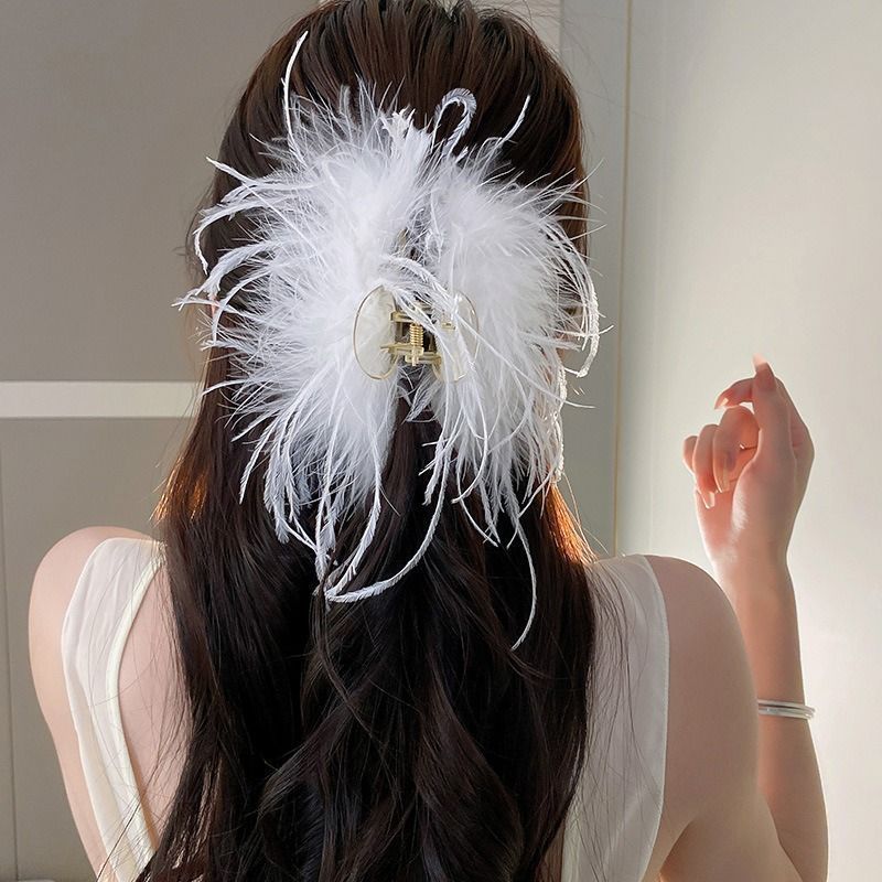 6#White feather gripper 13cm