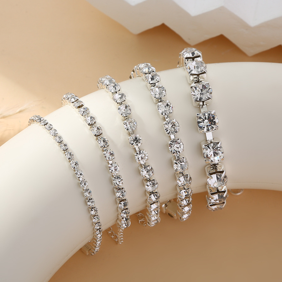 亚马逊跨境流行水钻爪链百搭气质手链铜镀真金不掉色欧美风饰品女