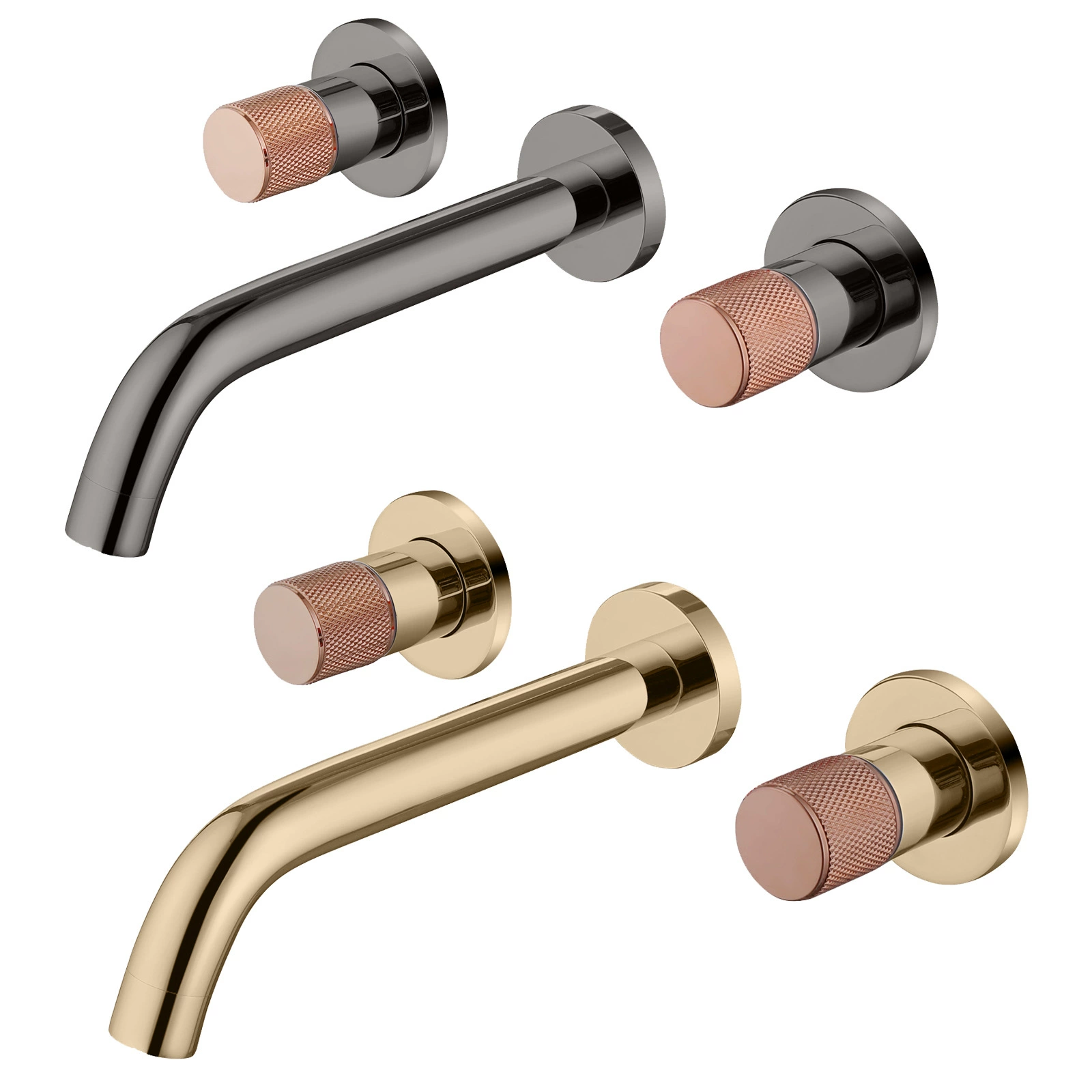 HIDEEP Бытовая раковина кран для умывальника скрытый в стене с погребенной коробкой медный хромированный холодный и горячий кран для умывальника