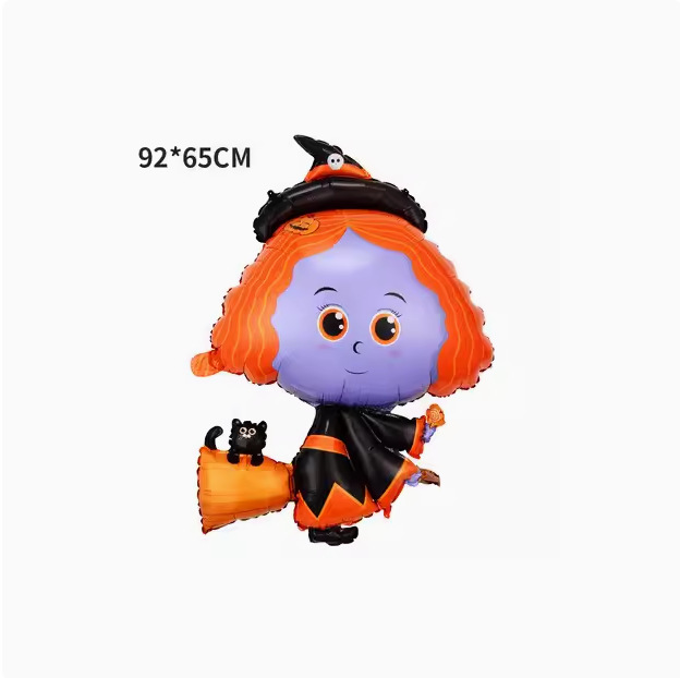 新しいハロウィーンアルミフィルム風船ショッピングモール装飾品カボチャ漫画風アルミフィルム風船ハロウィーン風船|undefined