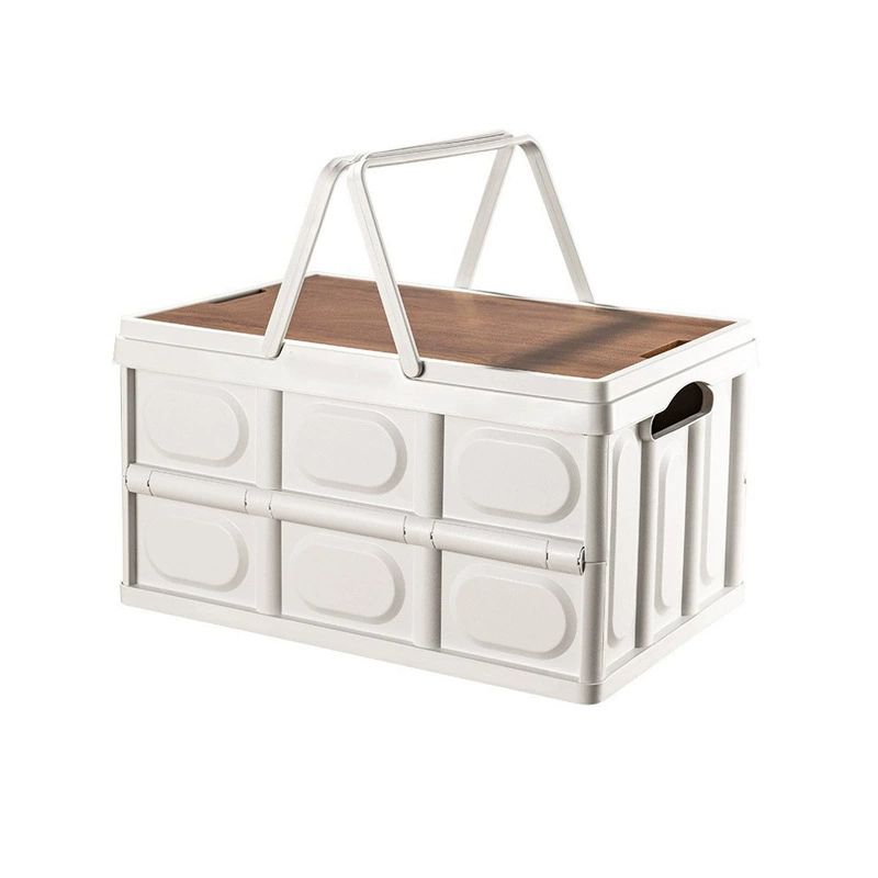 Foldable Storage Box, Handheld Collapsible Organizer, Auto & Camping, 28–55 L, with Handle
