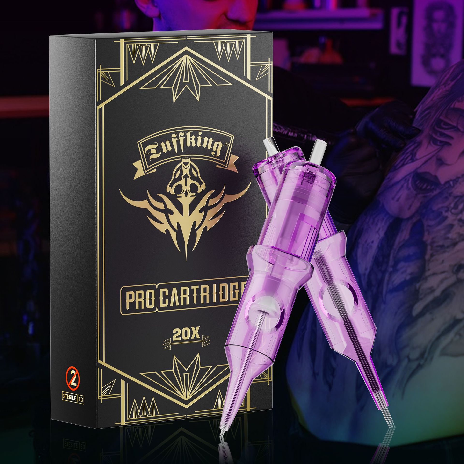 Transfronterizo especial para pequeño tatuaje de aguja púrpura línea de corte de aguja integrada niebla tatuaje ceja tatuaje herramienta de bordado equipo de tatuaje consumibles de tatuaje