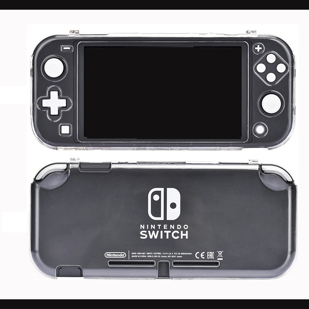 Interruptor Lite cristal transparente cáscara protectora PC transparente cáscara dura cubierta completa cáscara protectora TPU Flip Shell integrado