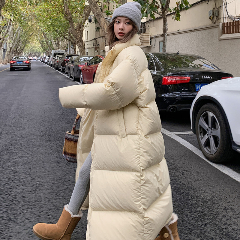 2023 Winter Mid Length Loose Cotton Coat Versatile Thickened Bread Coat_voghion.com