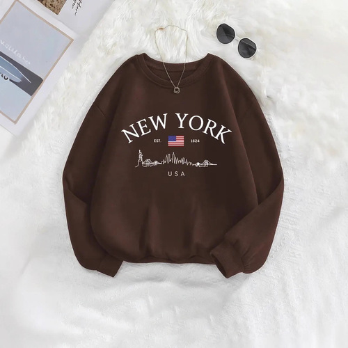 Men's Round Neck Sweatshirt with Letter Print, New Style Sweatshirt, EU Code