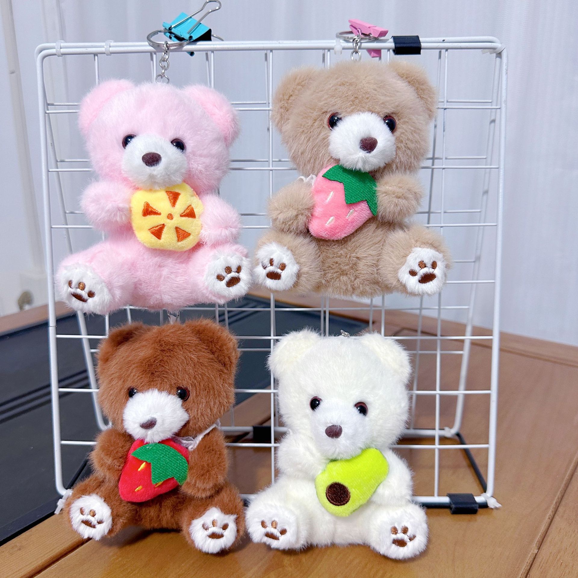 Cuatro pulgadas muñeca de peluche pequeño colgante muñeca llavero muñeca mochila colgante juguete de peluche regalo