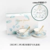 ★☆[Wide-mouth cup] 2 coffee cups, 2 saucers, 2 rose spoons [gift box + handbag + card] ★☆