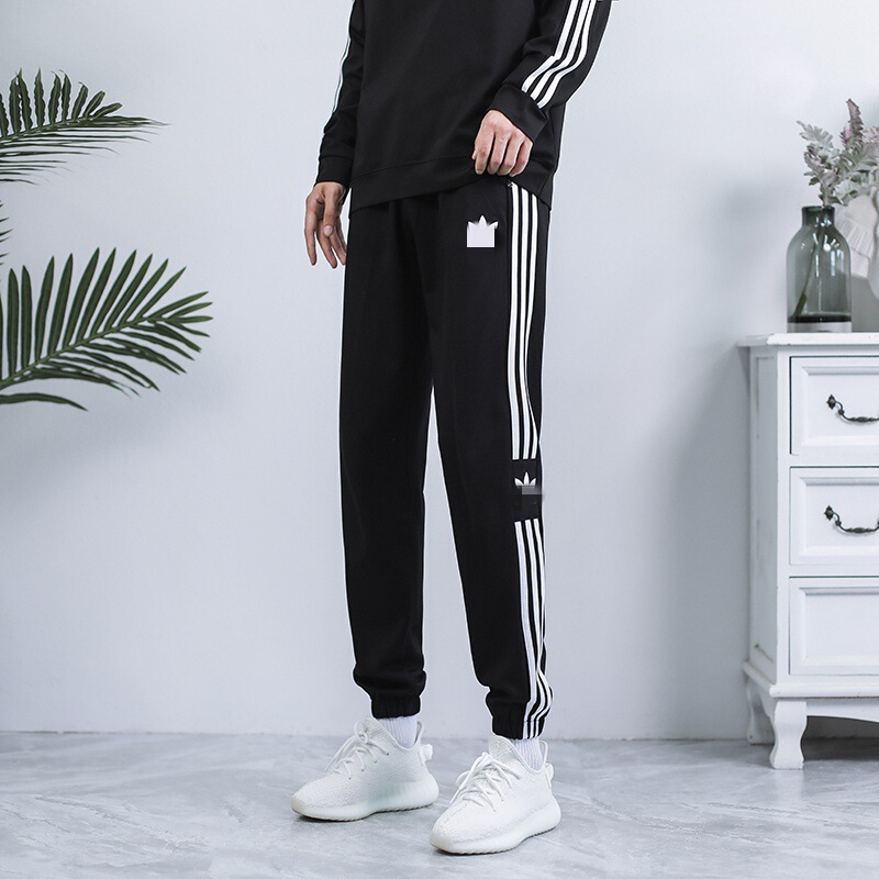 Cross-Border Men's Pants for Spring and Autumn, Clover Pattern Couple's Straight-Leg Long Pants, Loose and Breathable, Versatile Youth Casual Sports Pants