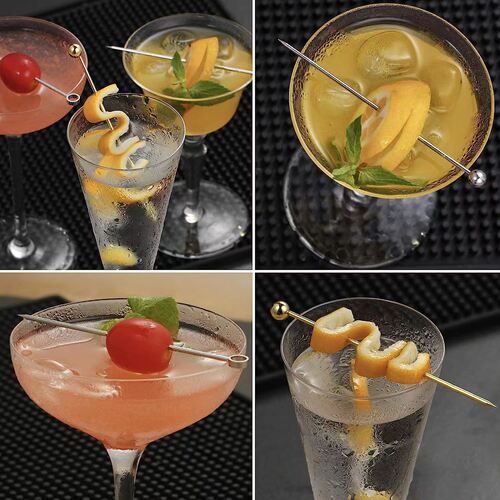 Cross-border 304 stainless steel high-looking ins style fruit needle cocktail sign dessert snack decoration fruit plate fruit sign