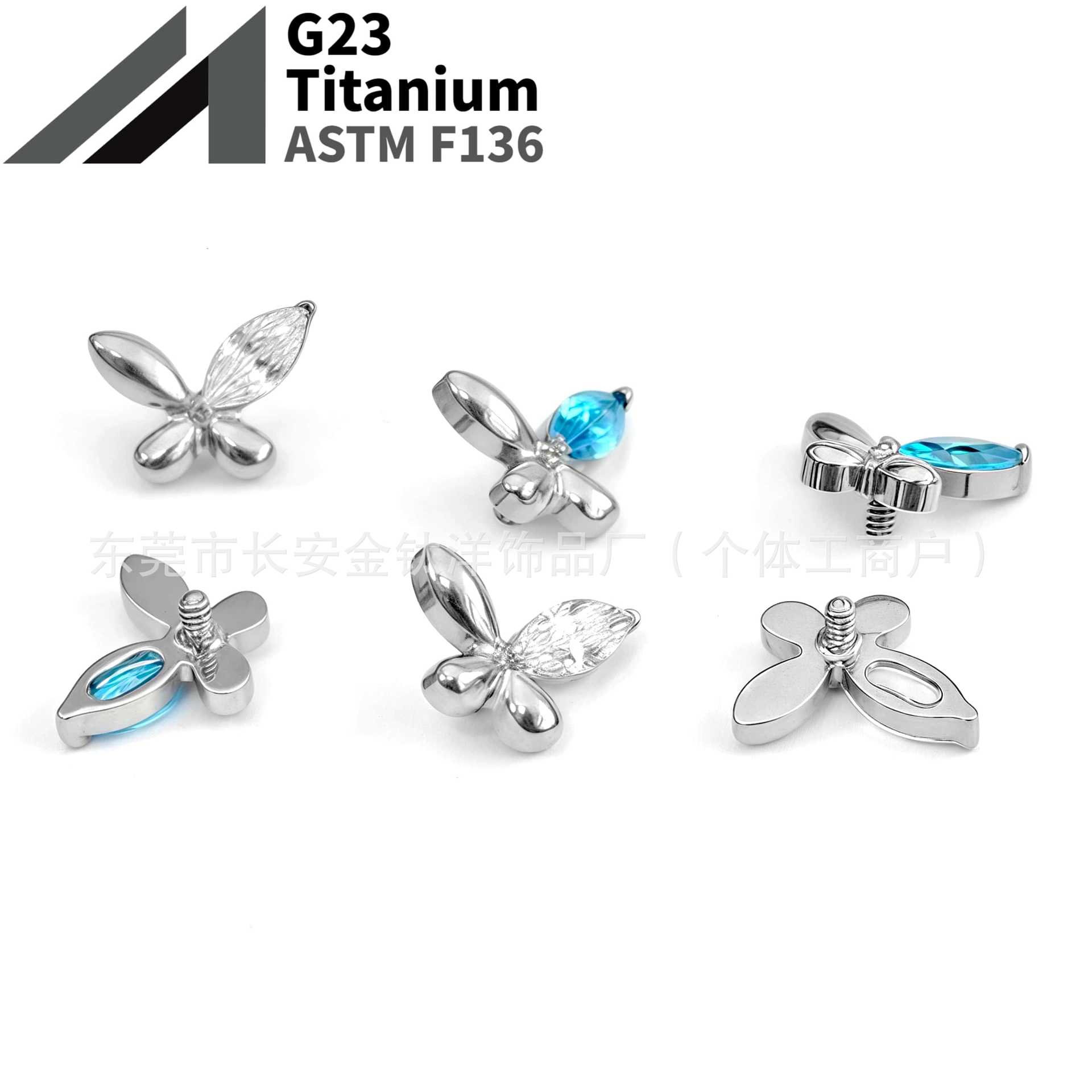 16G labret stud size and finish detail
