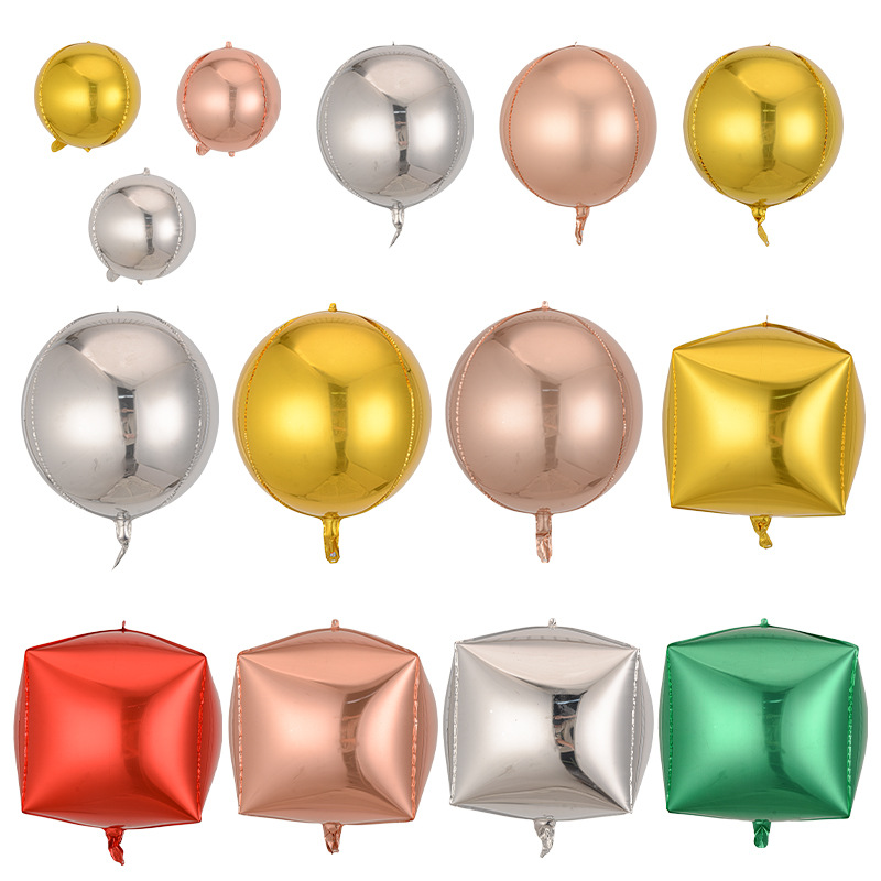 Globo de película de aluminio versión 4D, globo esférico cúbico de 32 pulgadas, caja de regalo de Navidad, globo de decoración de Año Nuevo image 2