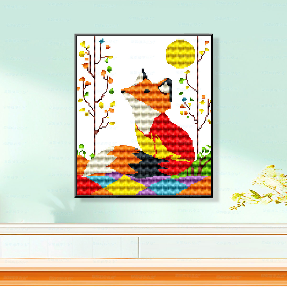 Mona Lisa real bordado cruzado nuevo estilo moderno simplista encantador dibujos animados sala de estar decoración bordado a mano