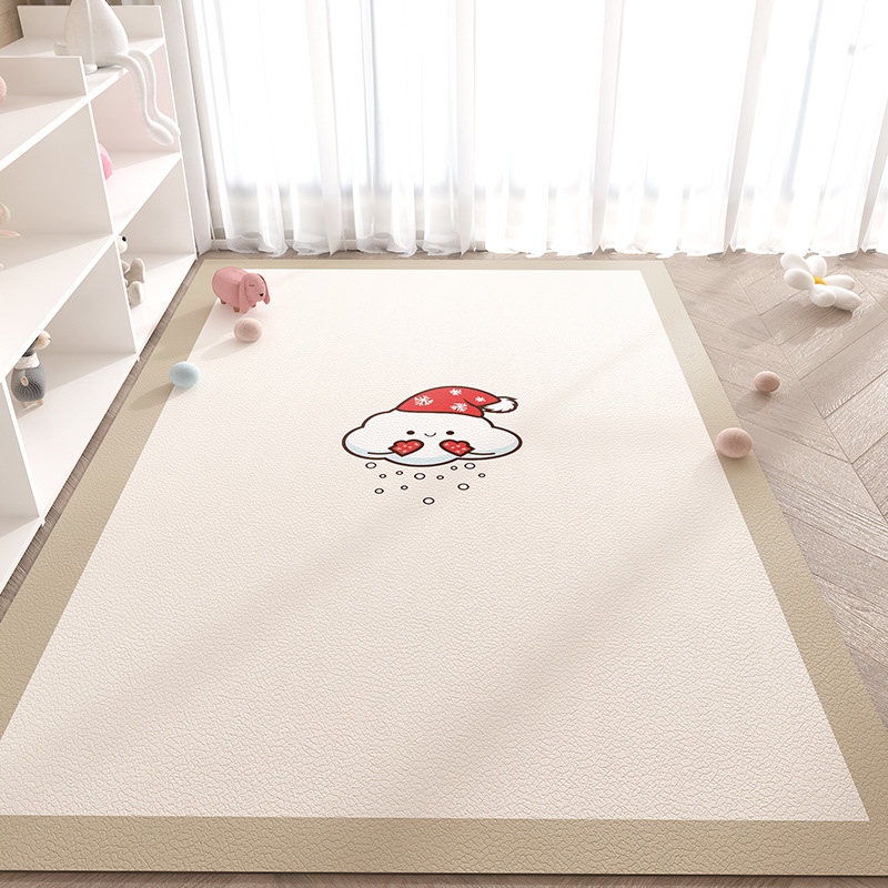 漫画かわいいゲームパッド家庭用拭き取りフリーレザーカーペット裁断可能防水防油リビングカーペット