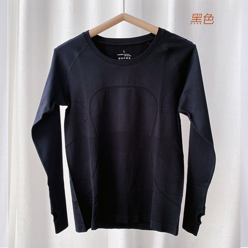lulu's same classic 2.0 seamless T women's knitted sports long-sleeved T slim-fit Pilates sports fitness wear winter