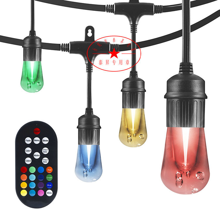 Supply RGB light string colorful marquee string US gauge dimming light string European gauge low voltage light string line