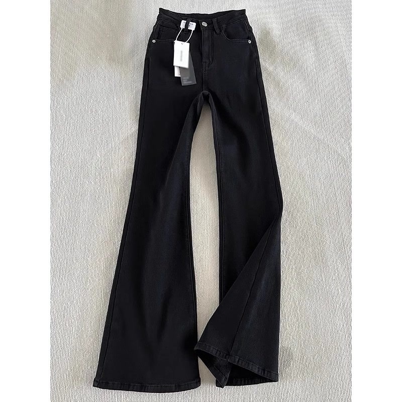 Black Straight Straight Slair Jeans Men's Summer American Style High Street Vibe Pants Slim Fit Slimming Scimitar Slabs