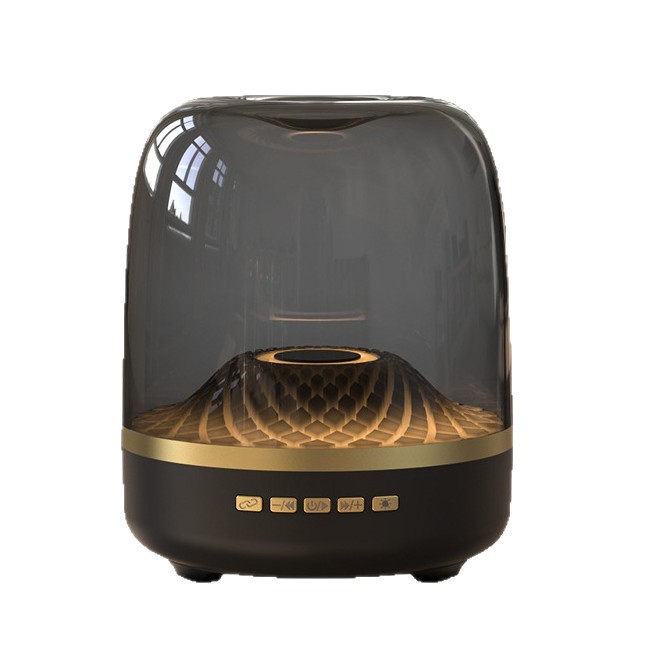 Glass5 tamaño medio explosivo Harman Karton vidrio esmaltado con iluminación de escritorio bajo pesado altavoz Bluetooth inalámbrico sonido