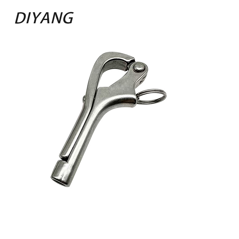스테인레스 스틸 316 빠른 연결 펠리칸 후크 자체 잠금 버클 거위 헤드 후크 다이빙 퀵 릴리스 클립 해양 하드웨어