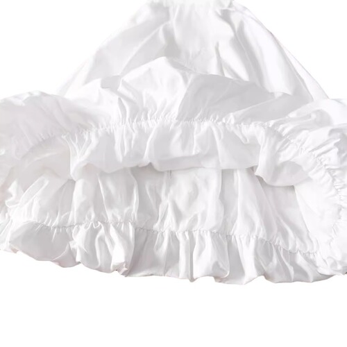 Children's French Minimalist Sleeveless Backless Dress Summer Girls' Dress Summer Quality Pure White Stylish Bouquet Skirt